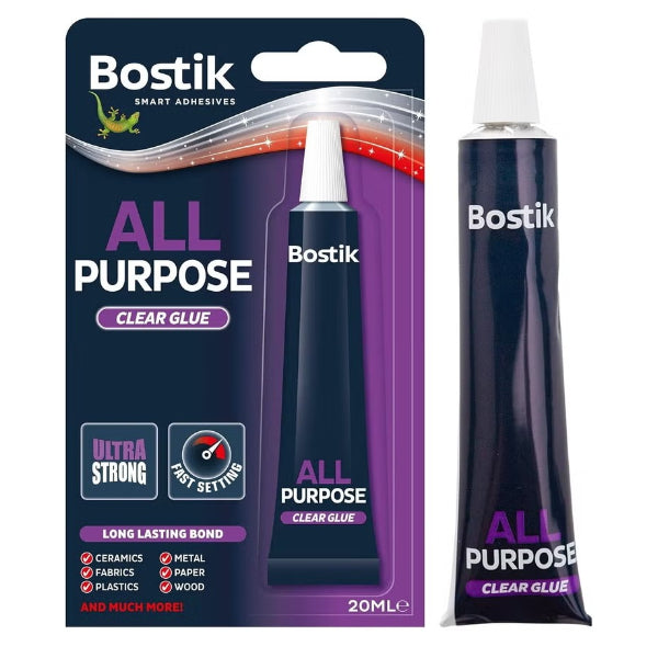 Bostik All-Purpose Adhesive Clear Glue - 20Ml