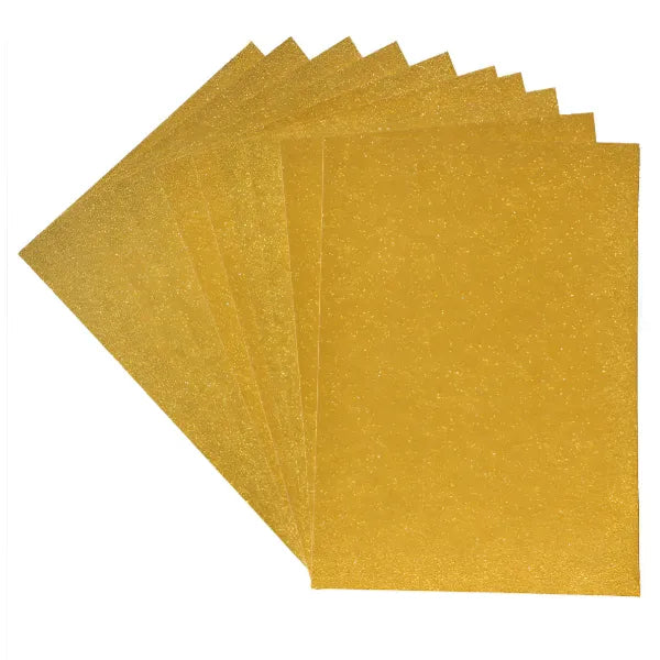 Papel Goma Eva Foam Arts& Craft 20x30 Glitter Sticker - Gold Color