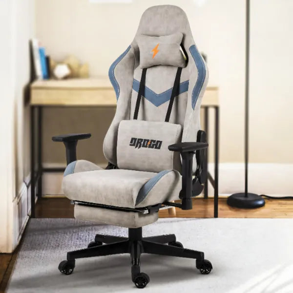 Drogo Multi-Purpose Ergonomic Gaming Chair 7 Way Adjustable Seat 3D Armrest-Grey