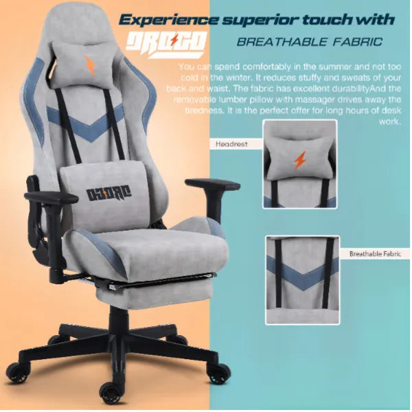 Drogo Multi-Purpose Ergonomic Gaming Chair 7 Way Adjustable Seat 3D Armrest-Grey alternate