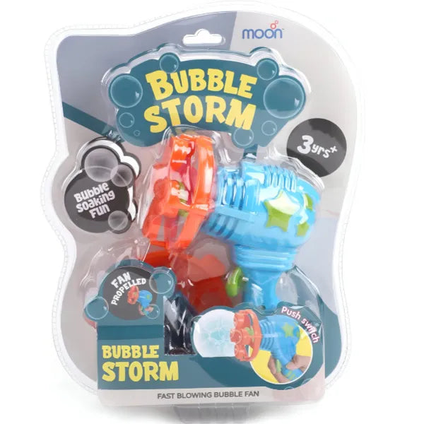 Moon Bubble Storm Machine Gun Summer Toys For Kids-Blue