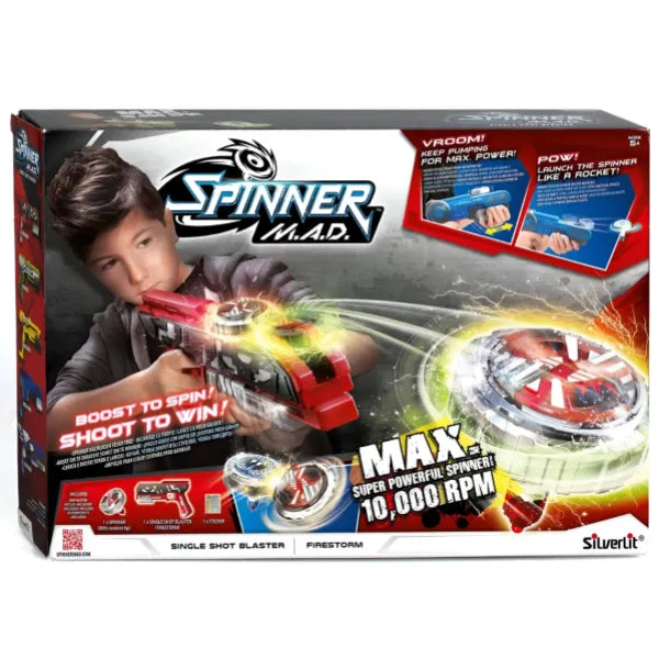 Silverlit Spinner Mad Single Shot Blaster Firestorm Gun Toy