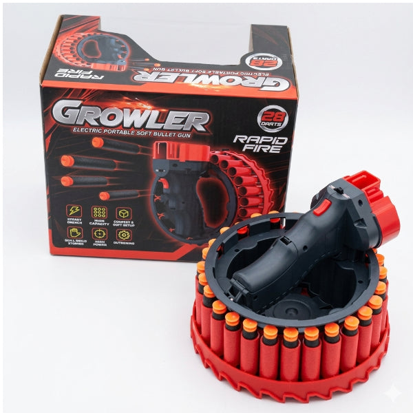 Growler Electric Portable Rapid Fire Fully Automatic Soft Bullet Gun