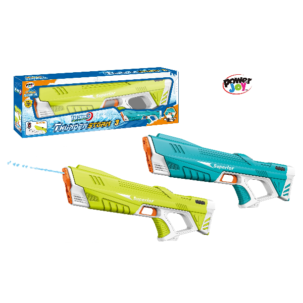 Power Joy Water Shooterz Gun Thunderstorm Electric Water Blaster ألوان متنوعة لعمر 3 سنوات فأكثر