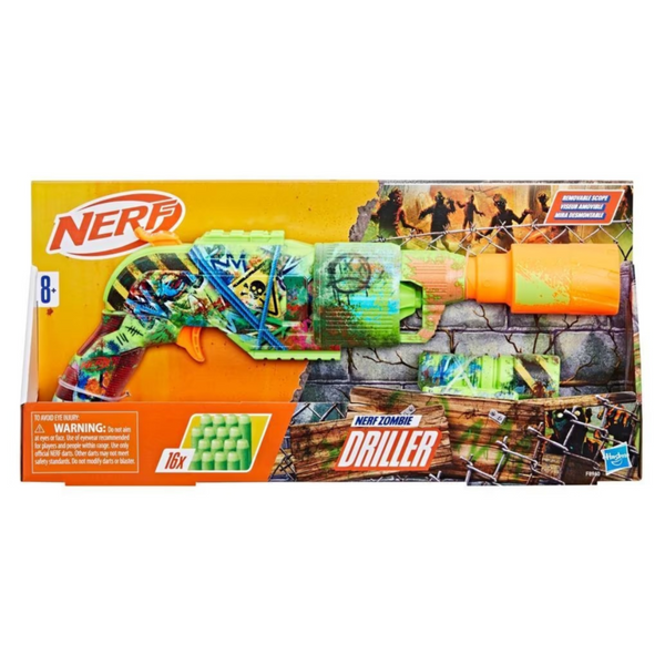 Nerf Zombie Driller Dart Blaster Gun Toy For Kids