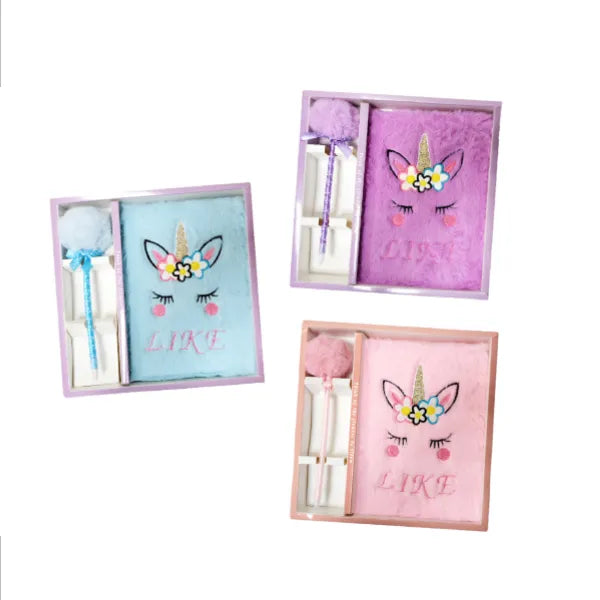 Angel Design Plush Gift Notebook With Pen Set - 1 Piece Set