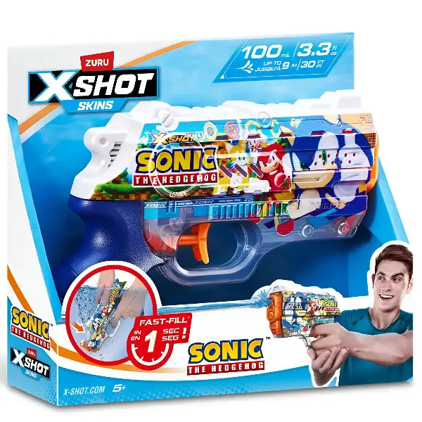 X-Shot Water Nano – Fast-Fill Sonic Skins Blaster for Kids