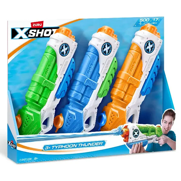 X-Shot Water – Typhoon Thunder Medium 3-Piece Water Blaster Set for Kids