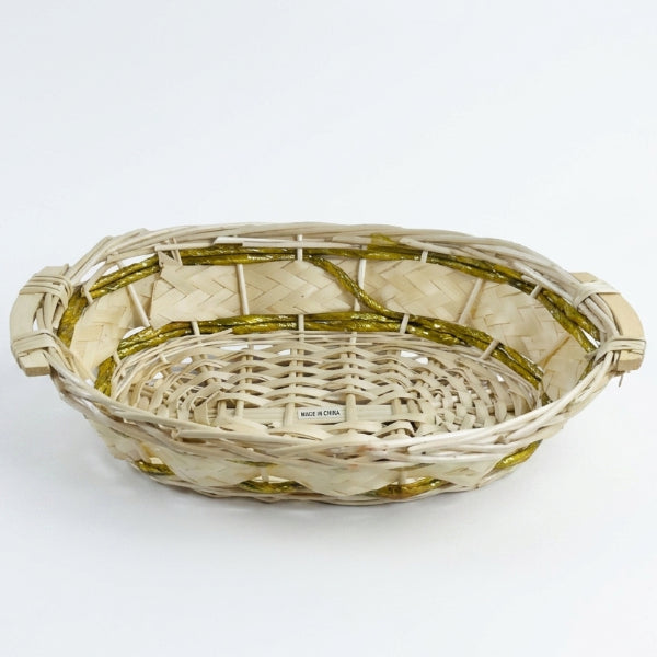 Gift Bamboo Hamper Basket-33X25X10Cm