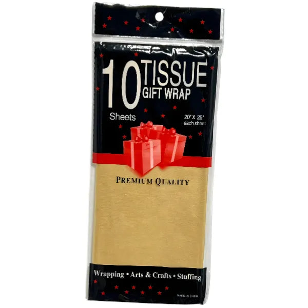 Premium Quality Handmade Craft Tissue Paper For Gift Wrapping- Gold Color