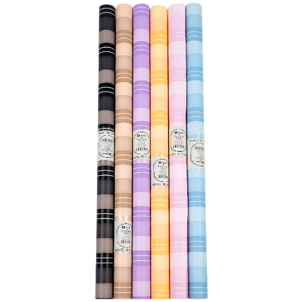 Luxury Striped Gift Wrapping Paper Roll 57×57Cm – Premium Square Wrap, Assorted Colors (Single Piece)