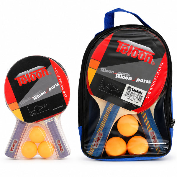 Teloon Table Tennis Bat Set With 3 Balls