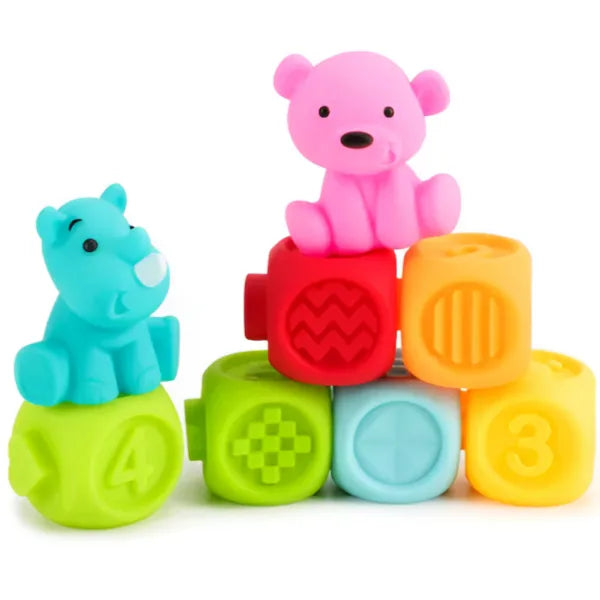 Moon Baby Learning Cubes-Small Number Block Cubes - Animal Toys for Toddlers alternate