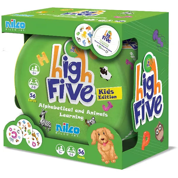 High Five Alphabet & Animals Learning Card Game for Kids