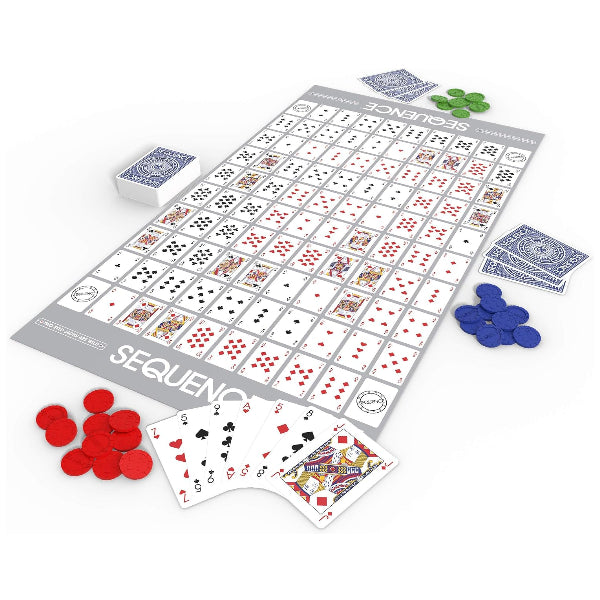 Sequence Luxury Edition Family Strategy Board Game-2–12 Players alternate