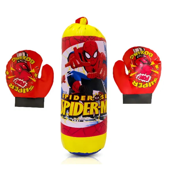 Spiderman Punching Bag With Gloves