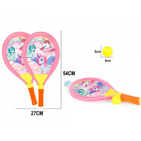 Unicorn Themed Cloth Tennis Racket Set-Badminton