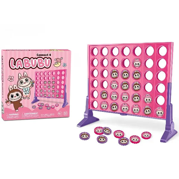 Connect 4 Labubu Character Family Board Game for 2 Players
