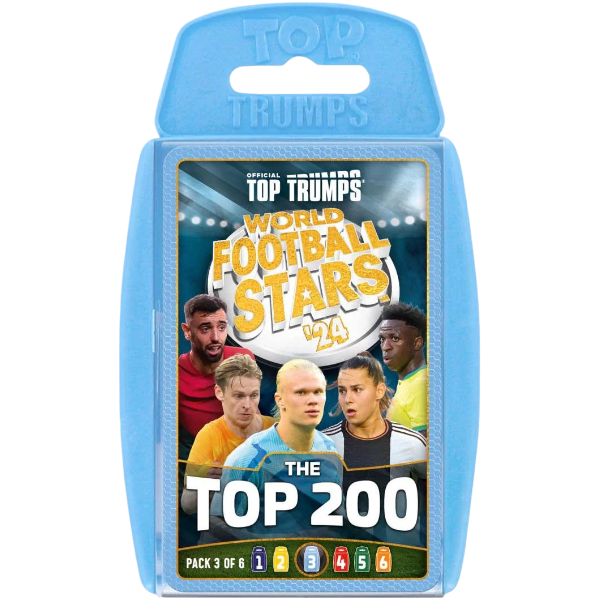 World Football Stars Top 200 Pack 3 Top Trumps Card Game Age 6+