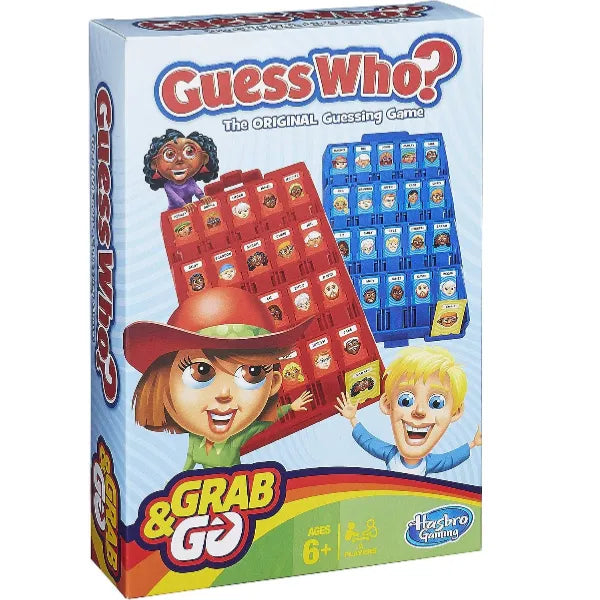 Hasbro Gaming Unisex-Adult Grab and Go Guess Who Game, Multicoloured, Card Game For Kids