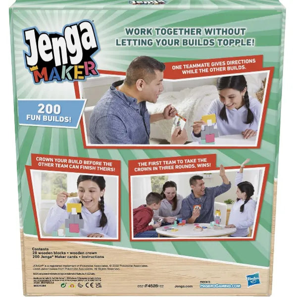Monopoly Jenga Maker, Wooden Blocks, Stacking Tower Games For Kids alternate