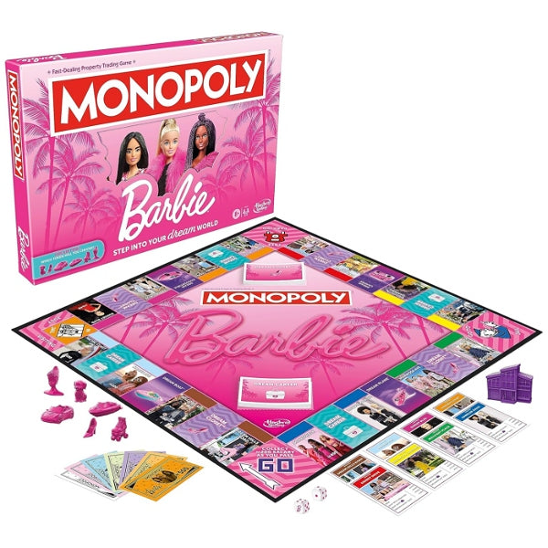 Monopoly Barbie Edition Family Board Game for Kids