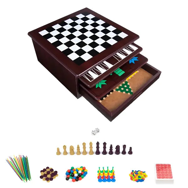 12-in-1 Wooden Center Board Game alternate