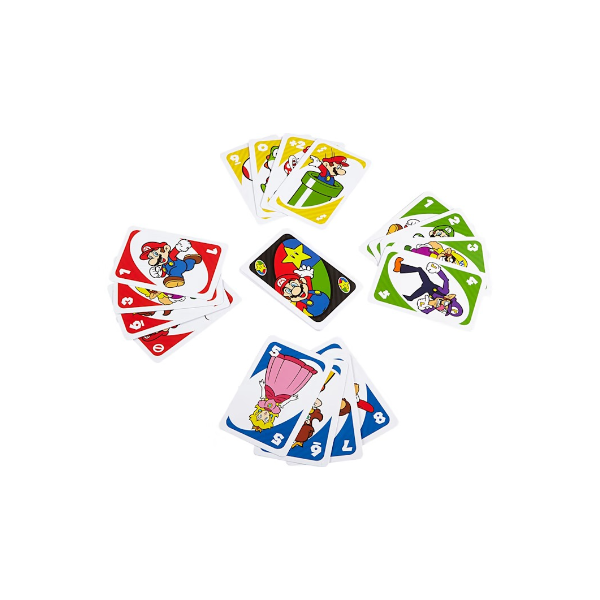 Mattel Uno Super Mario Bros Card Game, Family Party Game For 2-10 Players, Age 7+