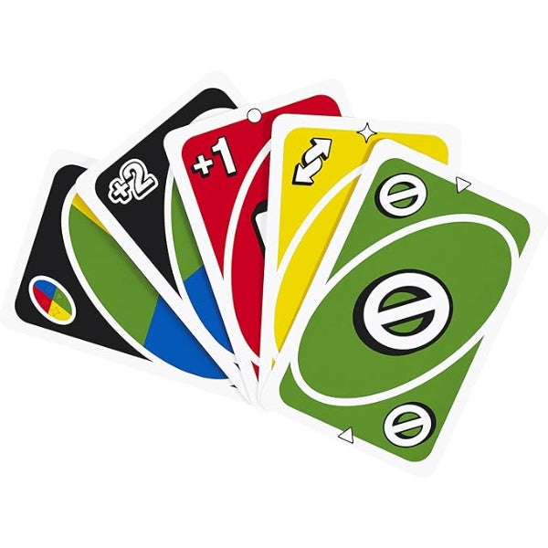 Mattel Uno Express Card Game, Fast-Paced Travel Family Game, 56 Cards, Age 7+