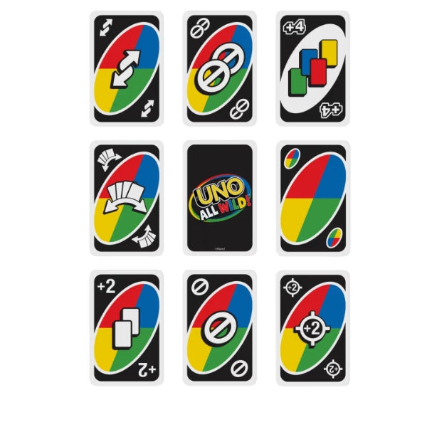Mattel Uno All Wild Card Game, Fast-Paced Family Party Game, Age 7+