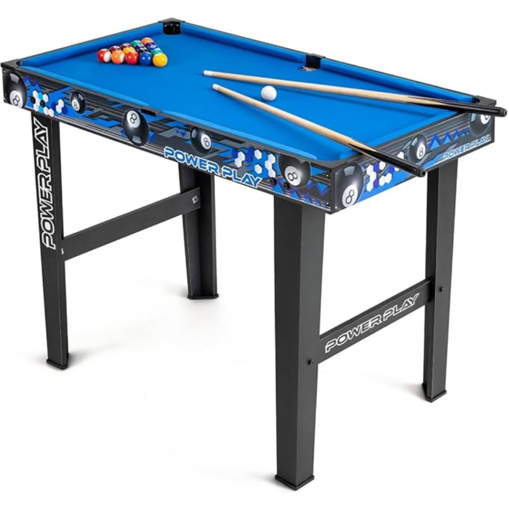 Power Play 3Ft Mini Pool Table Game Set 92Cm Portable Billiards Table For Kids & Adults