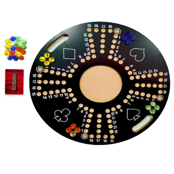 Jackaroo Round Wooden Board Game-40x40 Cm (GSQL238)