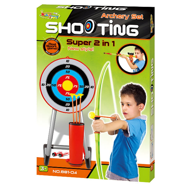 2-in-1 Kids Shooting Set – Bow, Arrow & Blow Gun Play Kit