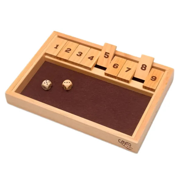 Cayro Wooden Shut The Box Puzzle Board Game For 2 - 4 Players alternate