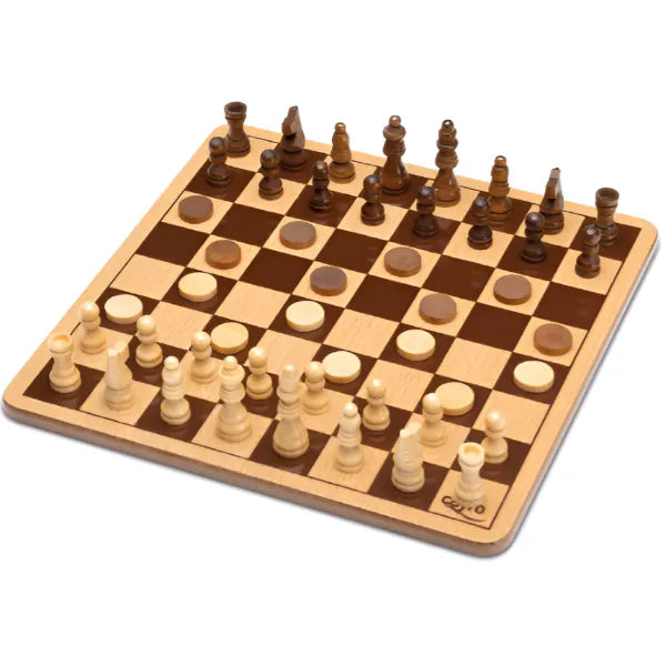 Cayro Chess Game And Draughts Metal Box alternate