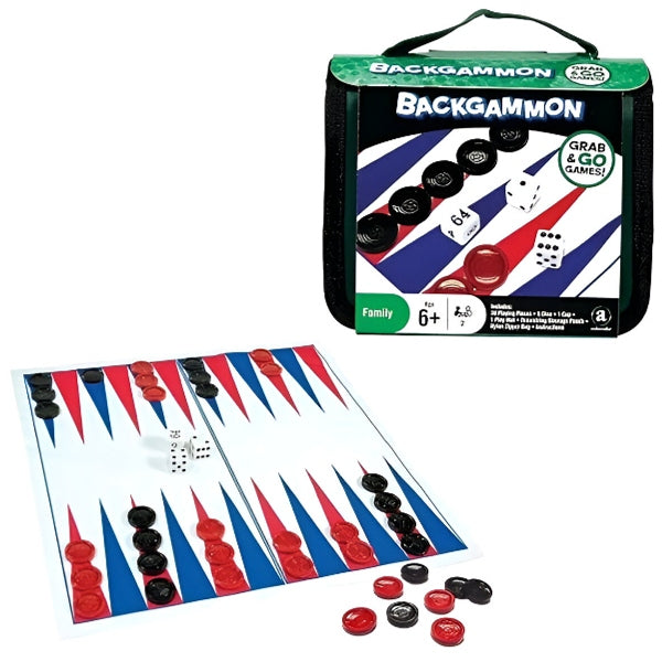 Merchant Ambassador Grab & Go Travel Backgammon Game Set