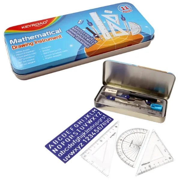 keyroad Mathematical Drowing Instruments-11 Pcs (GXGS07)