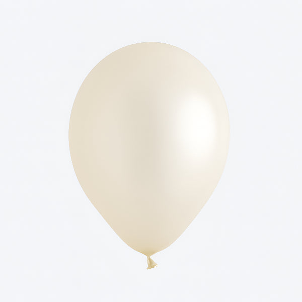 Metallic Milky White Latex Balloon With Helium