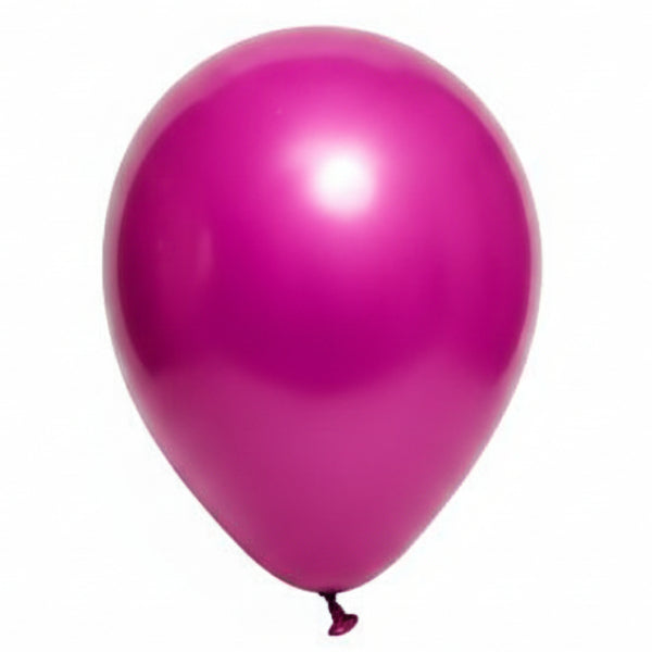 Metallic Magenta Latex Balloon With Helium