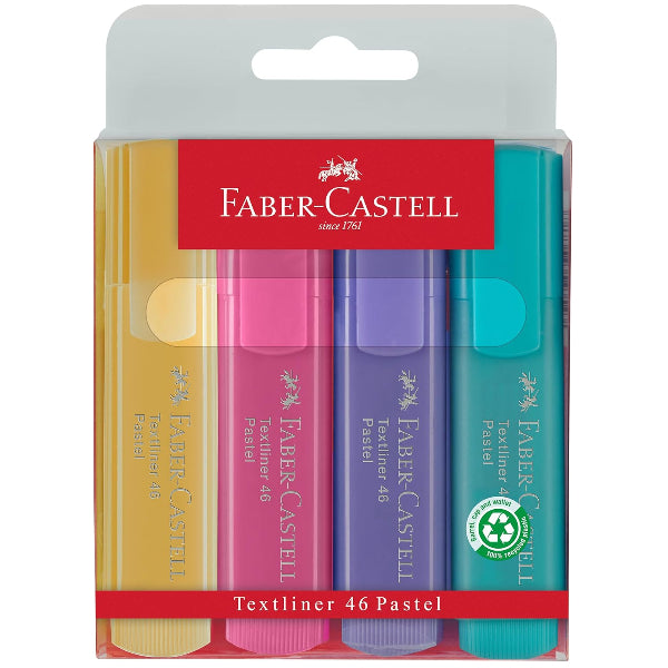 Faber-Castell Pastel Highlighter Wallet Of 4