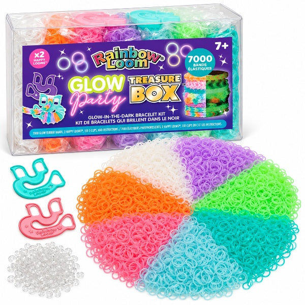 Rainbow Loom Treasure Box Glow-in-the-Dark Bracelet Kit, 7000 Bands