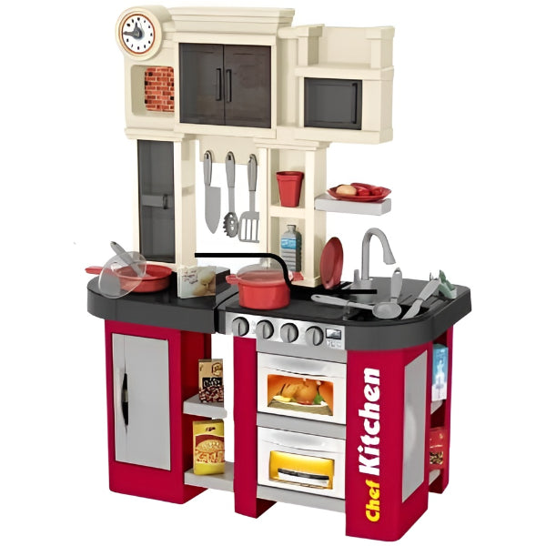 Children’S Interactive Kitchen Play Set With Water Sink, Lights & Music