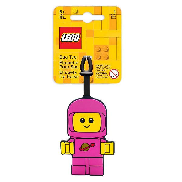 Lego Space Baby Bag Tag – Pink Silicone Luggage Tag For Kids 6+