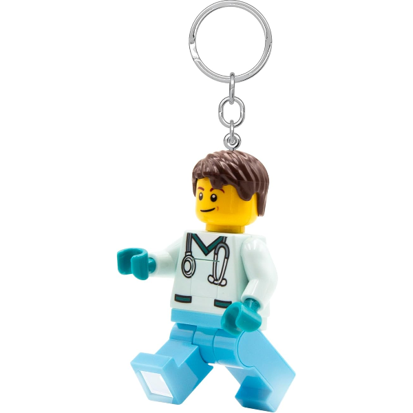 Lego Minifigures Male Nurse Keychain Light Ke194H Age 6+