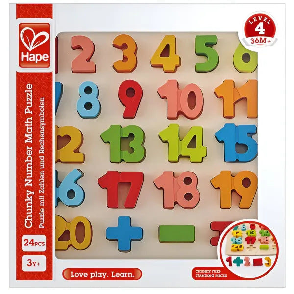 Hape Wooden Chunky Number and Counting Puzzle
