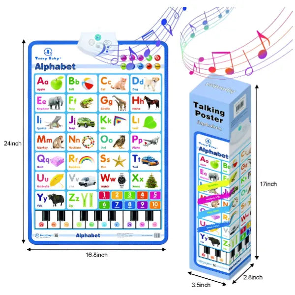 Kids Interactive Alphabet Learning Poster-Toddler