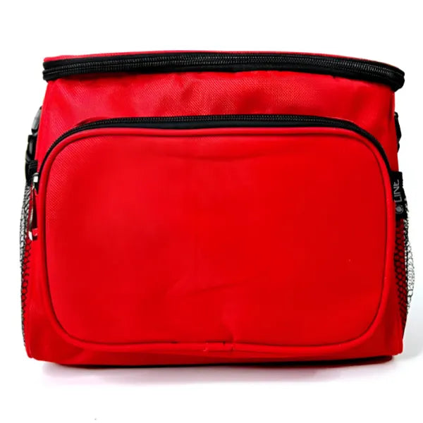 Insulated Lunch Bag Exterior Pocket For School Students - Red Colour alternate