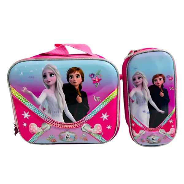 3D Cartoon Character Lunch Bag And Pencil Case For Girls