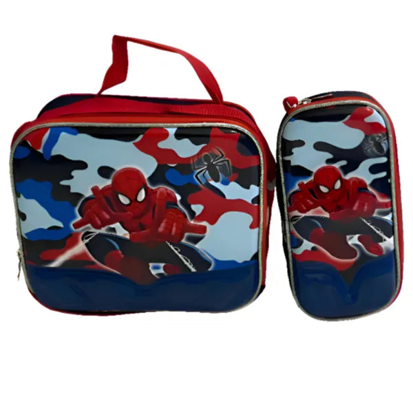 3D Cartoon Character Lunch Bag And Pencil Case For Boys