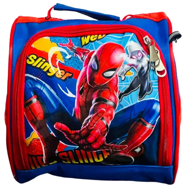 Spiderman 3D Printed Thermal Insulated Lunch Bag With Side Pocket